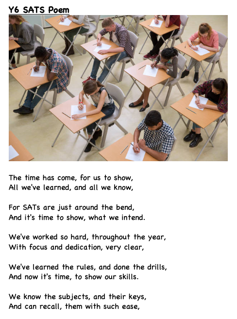 Y6 SATS Week poem