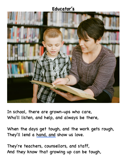 Staff are always here - Inclusive poem