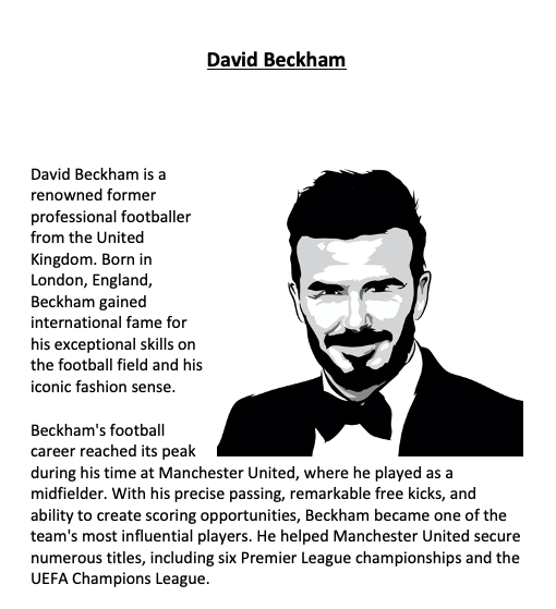 David Beckham VIPERS (Charity work)