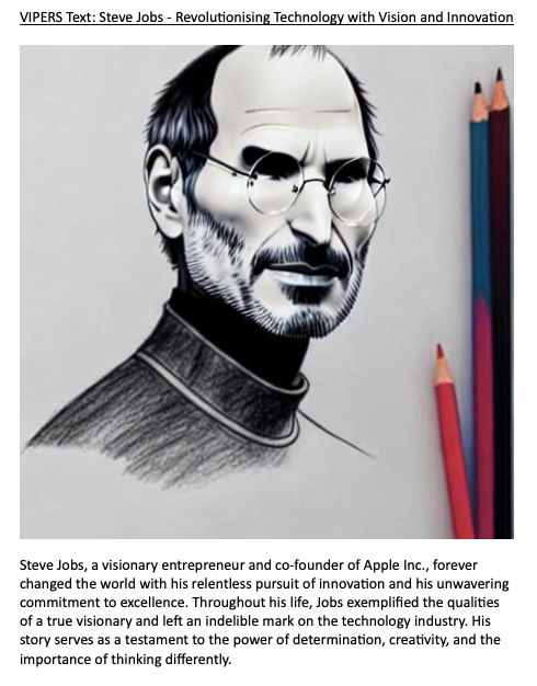 VIPERS Text: Steve Jobs - Revolutionising Technology with Vision and Innovation
